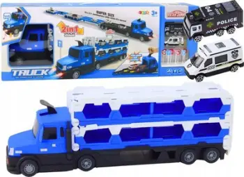 Makina lodër Ride On Lean Toys Lora Race Track 2in1, me pistë gare, për fëmijë 3+, blu