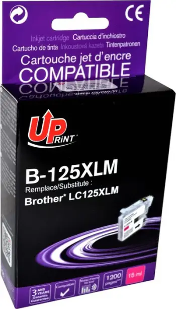 Kartutshë printeri Uprint Brother LC125XL, kompatibile, magenta