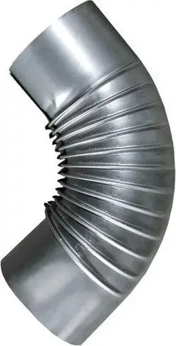 Gyp ventilimi Emerson SP1406, llamarinë e valëzuar, i lakuar, argjendtë
