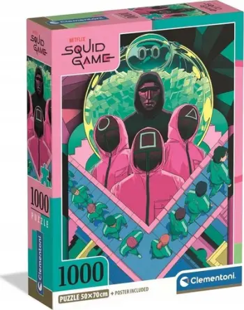 Puzzle Clementoni Squid Game, 1000 copa, shumëngjyrësh