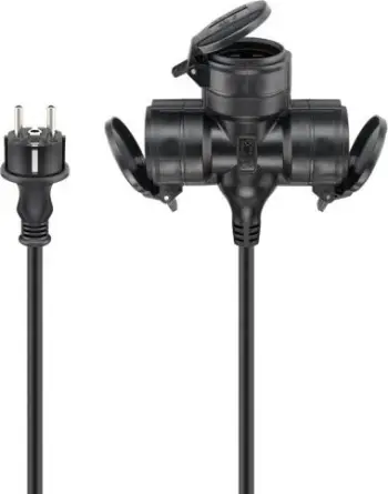 Kabllo zgjatues Pro Outdoor, 3 dalje, 10 m, i zi