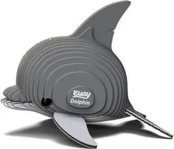 Puzzle 3D Safari Ltd EUGY Dolphin, lodër edukative, materiale biodegraduese, shumëngjyrësh