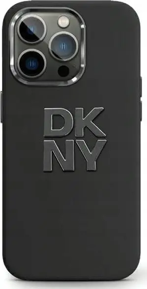 Mbulesë telefoni DKNY Liquid Silicone Metal Logo për iPhone 15 Pro Max 6.7", silikon, TPU, e zezë