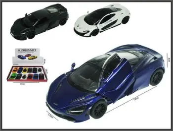 Lodër veturë McLaren Collection, 13cm, drive me tërheqje, dyer që hapen, shumëngjyrëshe