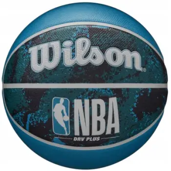 Top basketbolli Wilson NBA Drv Plus Vibe, madhësia 7, për jashtë dhe brenda, zi blu