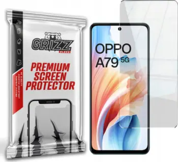 Xham mbrojtës hibrid GrizzGlass HybridGlass për Oppo A79, oleofobik, rezistent ndaj gërvishtjeve, transparent
