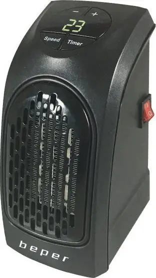 Ngrohës ventilator Beper RI.201, 350W, termostat i rregullueshëm, i zi