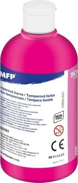 Bojë tempera MFP, 500ml, për pikturë, rozë