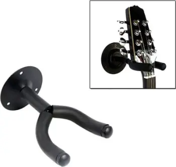 Mbajtëse muri për kitarë Vertical Guitar Hanger, çelik, universale, e zezë