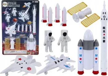 Set figurash hapësinore për fëmijë Astronauts and Rockets, 11 pjesë, plastikë, shumëngjyrëshe