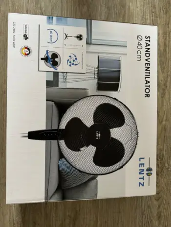 Ventilator në këmbë Lentz 80030, 40W, 40cm, i zi