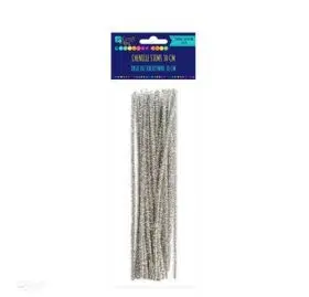 Shkopinj kreativë Dalprint Creative Chenille Stems, 30 cm, 25 copë, argjendi