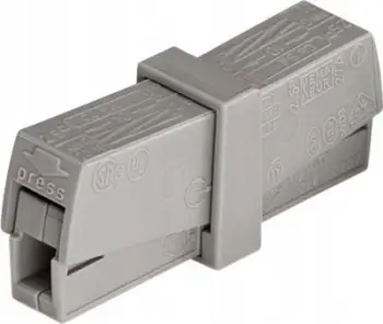 Lidhës kabllosh Wago 224-201, 2 drejtime, 0.5-2.5 mm², gri
