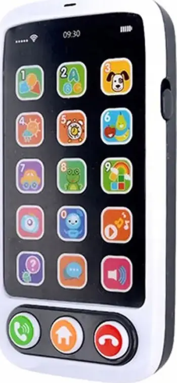 Lodër telefon edukativ për fëmijë, +12 muaj, me tinguj, e zezë