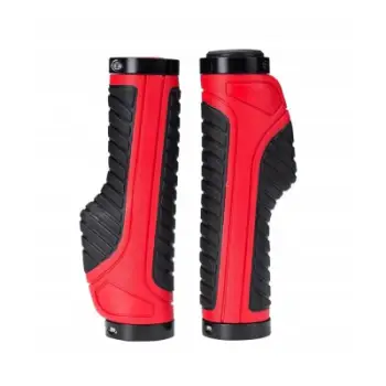Doreza biçiklete Rockbros BT1802RD, ergonomike, diametër 22 mm, e kuqe e zezë