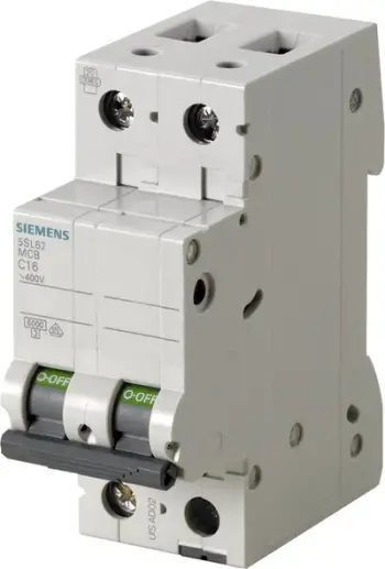 Çelës automatik Siemens SENTRON 5SL6, 2 poli, 16A C, 400V AC