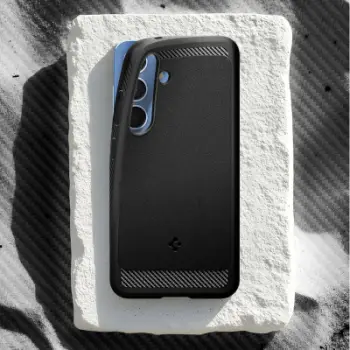 Mbulesë telefoni Spigen Rugged Armor MagFit, për Samsung Galaxy S25, rezistente ndaj goditjeve, e zezë mat