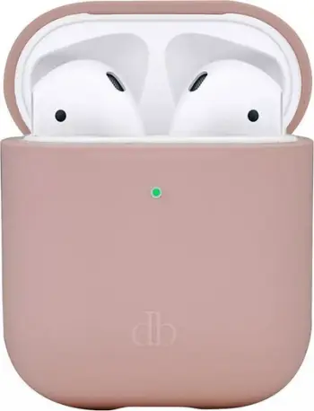 Kuti mbrojtëse për kufje Dbramante1928 Costa Rica, për Apple AirPods 2, silikon i ricikluar, rozë