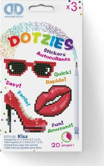 Set kreativ për pikturë me diamante DTZ KISS, tablo dekorative, shumëngjyrësh