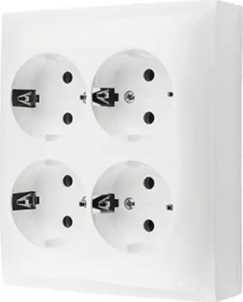 Prizë shumëshe Aquaclick ACGSZN4/11, 4x Schuko, e bardhë