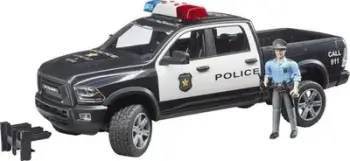 Lodër makinë policie Bruder RAM 2500, shkallë 1:16, plastike, shumëngjyrëshe