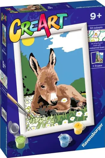 Set pikturimi Ravensburger CreArt E Donkey Series 23614, për fëmijë, me motive gomari