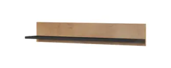 Raf muror Cama SOHO POL LEF, 125 x 20 x 20 cm, set 2 copë, i zi mat