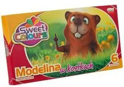 Plastelinë Koma Plast Modeling Clay, blloqe, 6 ngjyra