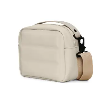 Çantë krahu Rains Waterproof Shield Box Bag, rezistente ndaj ujit, unisex, bezhë e çelur