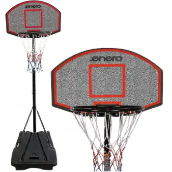Kosh basketbolli për fëmijë Vizari Junior, i rregullueshëm 1.6-2.2m, me bazë portative, i zi