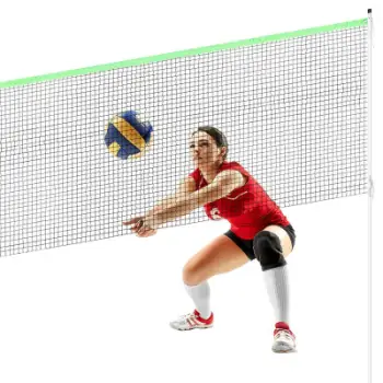 Set rrjete volejbolli badminton Enero 609x220 cm, me shtylla, jeshile