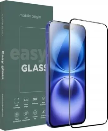 Xham mbrojtës ekrani Mobile Origin EasyGlass për iPhone 15 dhe iPhone 16, rezistencë e lartë, transparent