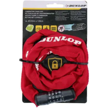 Kyç zinxhir për biçikletë Dunlop, 120cm, kombinim numrash, gri