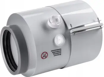 Adapter oxhaku Saunier Duval DUVAL S0020189629, 125/80 mm, për kaldaja kondensimi, i bardhë