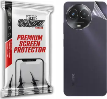 Folie mbrojtëse për pjesën e pasme GrizzGlass SatinSkin për Realme V50s, transparente