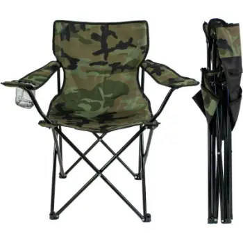 Karrige kampingu palosëse Enero Camp, 50x50x80cm, çelik deri 110kg, kamuflazh