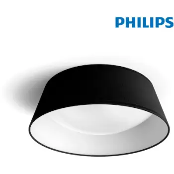 Plafonierë tavani Philips LED Dawn, 14W, 3000K, e zezë