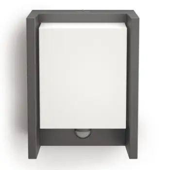 Aplike murale e jashtme Philips Arbour 8720169263833, LED, me sensor lëvizjeje, antracit