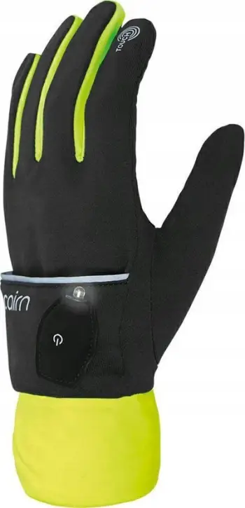 Doreza sportive Cairn Flash Cover, LED, madhësia XL, të zeza lemon