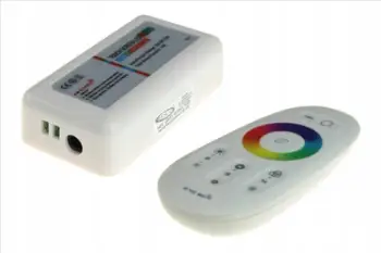 Kontrollues LED RGB RF FUT025, 12–24V, me telekomandë, i bardhë