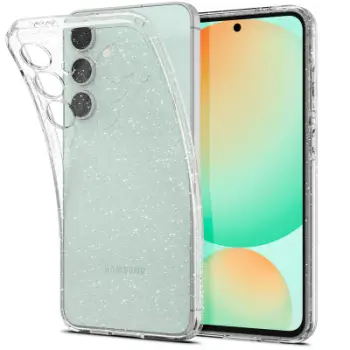 Mbrojtëse Spigen Liquid Crystal Glitter për Samsung Galaxy S24 FE, 6.7", transparente
