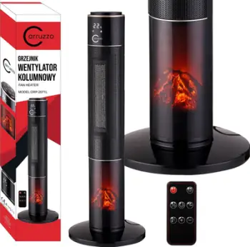 Ngrohës kolonë Carruzzo DRP-2071L, 2000W, me telekomandë, i zi