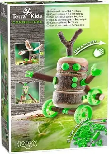 Set ndërtimi HABA Terra Kids Connectors, 66 pjesë, me shpues dore, për moshat 8+ vjeç
