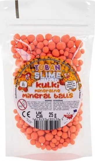 Rruaza dekorative për slime Topthat Tuban Mineral Balls, 25g, portokalli