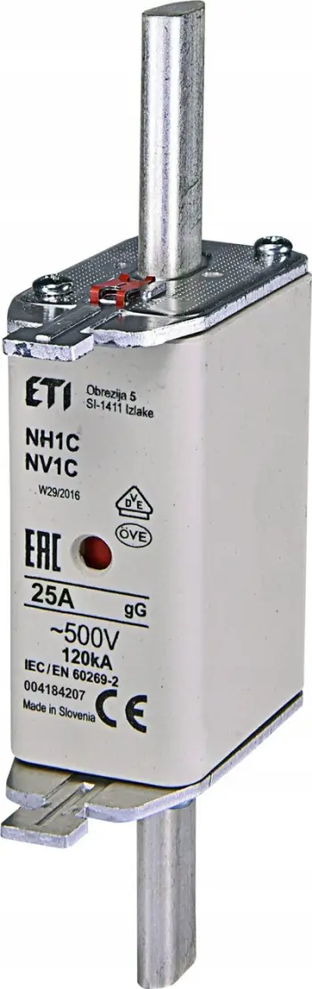 Siguresë shkrirëse ETI NH1C gG, 125A, 400V, e bardhë