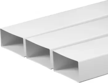 Kanal ventilimi PVC, 60x120mm, 1m, i bardhë
