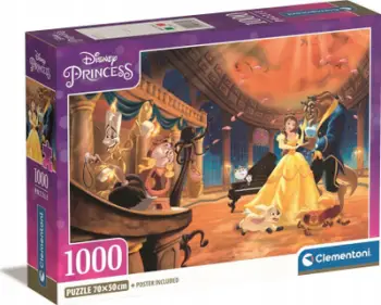 Puzzle Clementoni Disney Princess Beauty and the Beast, 1000 pjesë, 70x50cm, shumëngjyrësh