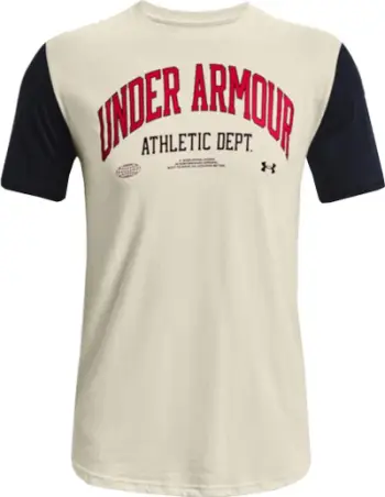 Bluzë sportive Under Armour ATH DEPT CLRBLK SS, mëngë të shkurtra, për meshkuj, bezhë me të zezë