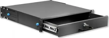Sirtar kabineti Rack 19", me bravë, 465mm, i zi