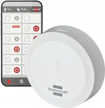 Senzor temperature dhe lagështie Brennenstuhl TFS CZ 01, Zigbee, për Brennenstuhl Connect, i bardhë